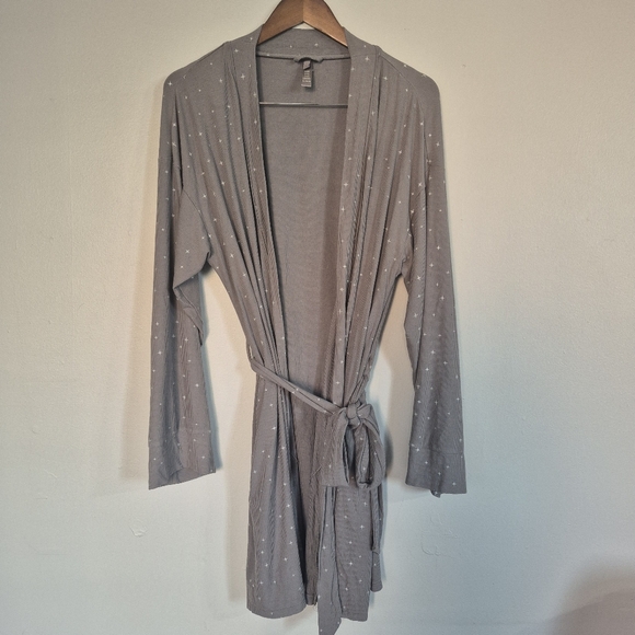Skims Celestial Ribbed Limited Edition Bath Robe Grey XL - Picture 2 of 10